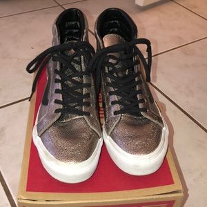 Metallic leather Vans